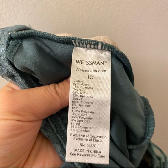 Weissman Dance Costume sage green tulle tutu appliqué Hear You Me 12524 IC 7/8 - Picture 6 of 10